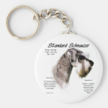 Standard Schnauzerhistoriedesign Nyckel Ringar