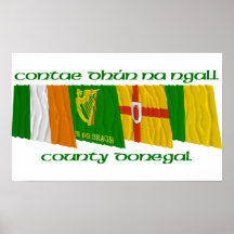Ståndsmässig Donegal flaggor Posters