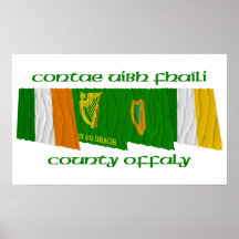 Ståndsmässig Offaly flaggor Posters