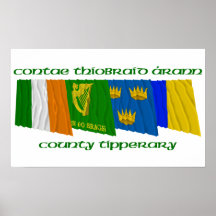 Ståndsmässig Tipperary flaggor Posters
