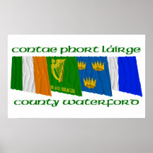Ståndsmässig Waterford flaggor Posters