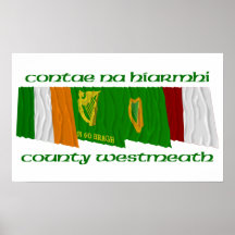Ståndsmässig Westmeath flaggor Affisch