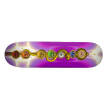 STÅNG AV ASCLEPIUS MED 7 CHAKRAS, ANDLIG ENERGI ANPASSNINGSBARA SKATEBOARD