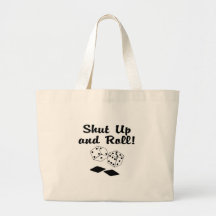 Stäng upp och rulla tärning 2 tote bag