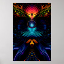 Stargate abstrakt Fractalkonst Affisch