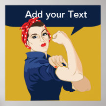 Stark kvinna för Rosie Riveter Affischer