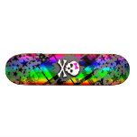 Starry döskalle skateboarddäck för regnbåge