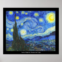 Starry natt av Vincent Van Gogh Affisch