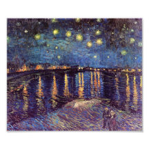 Starry natt över Rhonen - Vanet Gogh Fotokonst