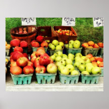 START UNDER $20 - äpplen på bonden marknadsför Posters