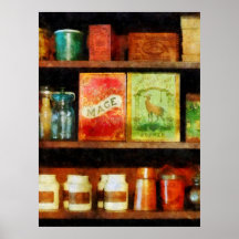 START UNDER $20 - kryddor på hylla Posters