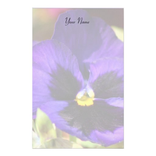 Stationär blåttPansyblomma Brevpapper