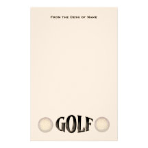 Stationär Golf Brevpapper Design