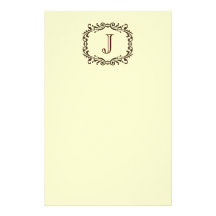Stationär Monogram Personligt Brevpapper