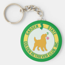 Statlig guld- Retriever Keychain för trädgård Nyckel Ringar