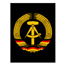 Statliga den East Germany vapenskölden/Deutschland Vykort