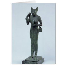 Statuette av gudinnan Bastet Hälsningskort