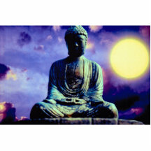Staty av Buddha med solen Photo Sculptures