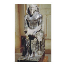 Staty av Khafre Sträckt Kanvastryck