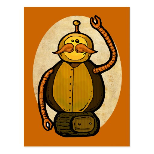 Steambot antikvitetrobot vykort