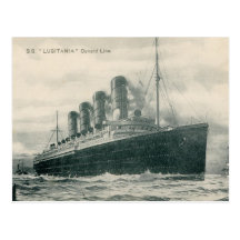 SteamerSS-Lusitania Vykort