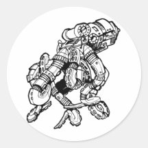 Steampunk bläckfisk klistermärke
