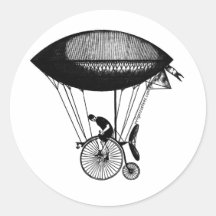 Steampunk derigicyclist klistermärke