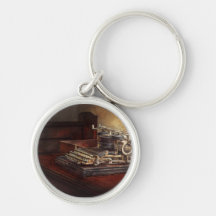 Steampunk - en vresig gammal skrivmaskin nyckel ring