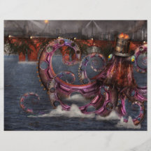Steampunk - Enteroctopus magnificusroboticus Full Färg Flygblad