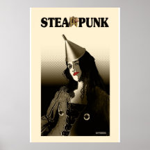 Steampunk flickaaffisch