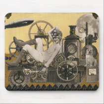 Steampunk hjältinna musmattor