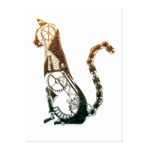 Steampunk kattvisitkortar