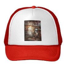 Steampunk - maskinist - den malande stationen trucker keps