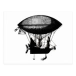 Steampunk piratairship vykort