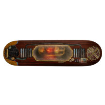 Steampunk - rött ljusområde skate deck