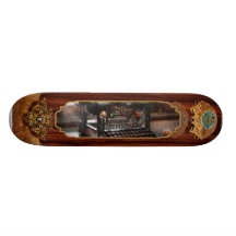 Steampunk - skrivmaskin - en gammal skrivmaskin fö skate board deck