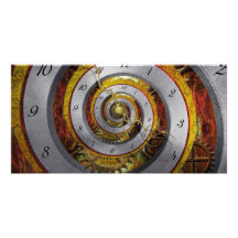 Steampunk - spiral - oändlig tid anpassingsbara fotokort