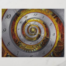 Steampunk - spiral - oändlig tid full färg flygblad