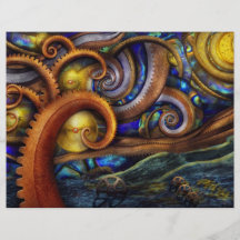 Steampunk - Starry natt Full Färg Flygblad