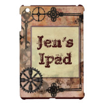 Steampunk tema i brunt och solbränna ipad mini fodral