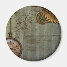 Steampunk Time maskin Kylskåpmagneter