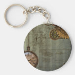Steampunk Time maskin Nyckel Ringar