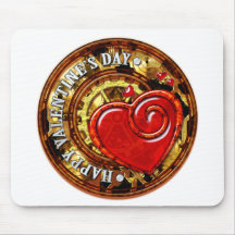 Steampunk valentin 1 Mousepad Mus Matta