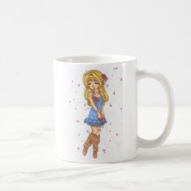 Steg en Animeflicka Kaffe Kopp
