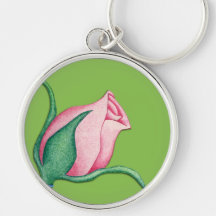 Steg gröna högvärdiga Keychain Nyckelringar