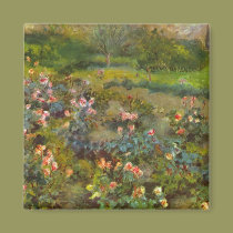 Steg trädgården vid Renoir härlig impressionistkon magneter