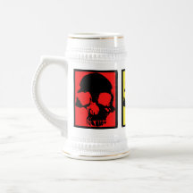 Stein för öl för popkonstdöskallar retro kaffe muggar