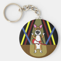 Sten på den walesiska corgien Keychain för Pembrok Nyckelringar