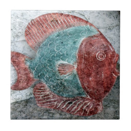 Stenfisken belägger med tegel kakel