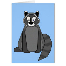Stenig Raccoon Hälsnings Kort
